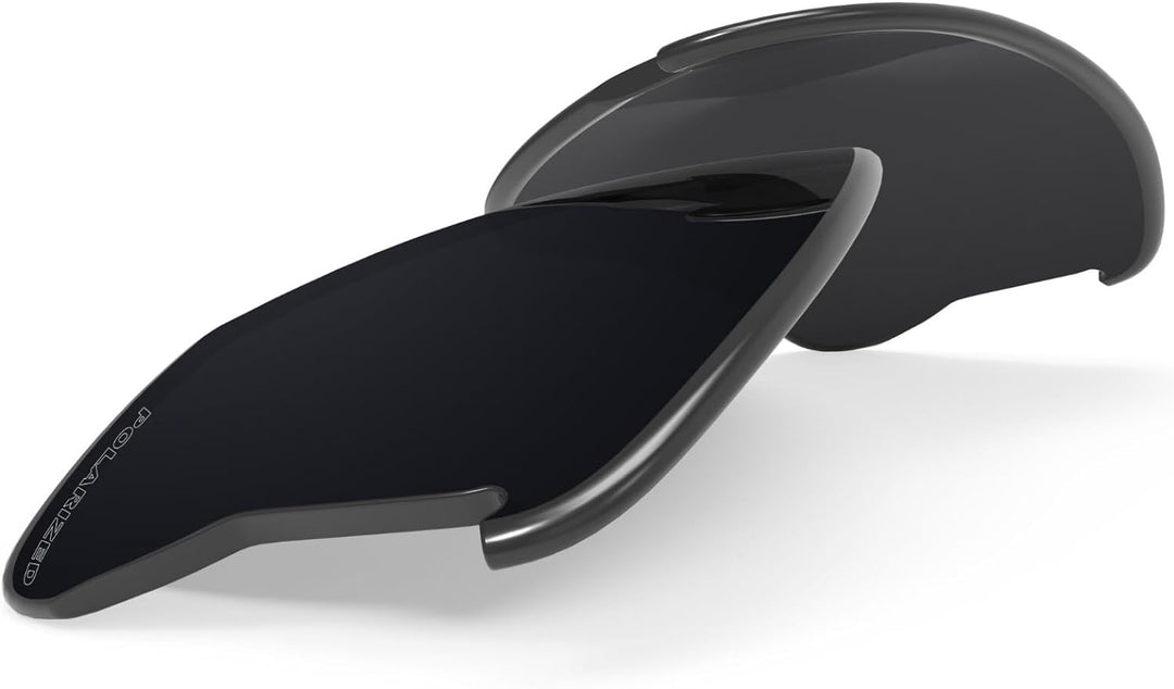BlazerBuck Anti-salz Polarisierte Ersatzgläser für Oakley Flak Jacket XLJ Schwarz Polarisiert Glas,