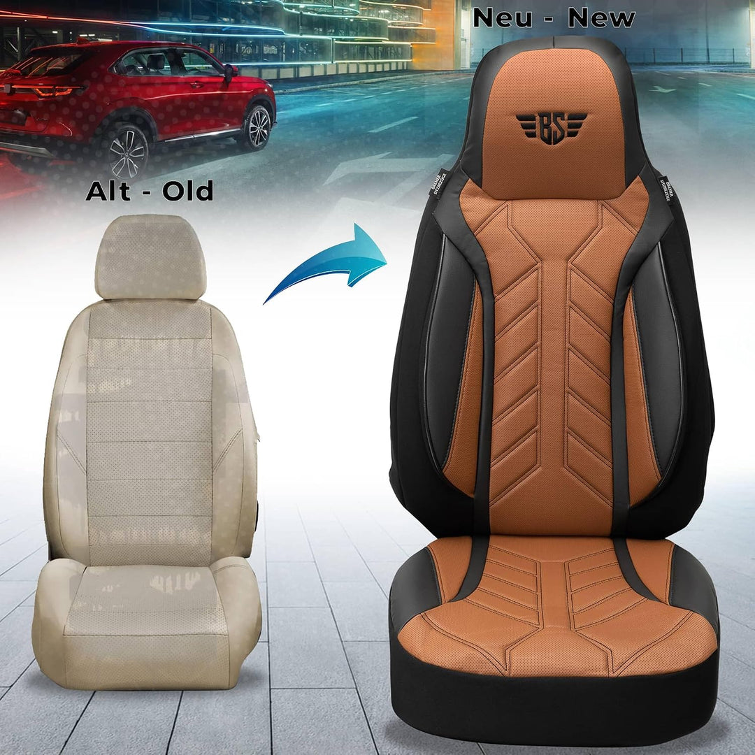 BREMER SITZBEZÜGE Mass Sitzbezüge Schonbezüge für Ford Fiesta MK 8 DPL511 DPL511 - Schwarz/Schokobra