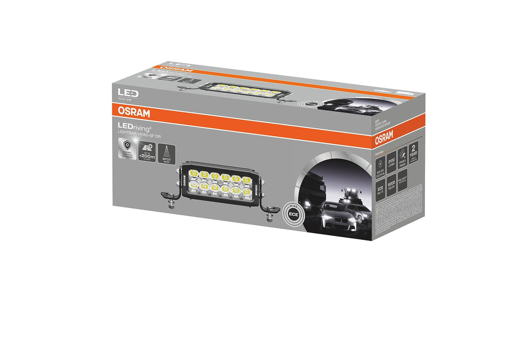 OSRAM LEDriving® Lightbar VX180-SP DR, LED Zusatzscheinwerfer für Fernlicht, spot, 6000K, 2100lm, Li