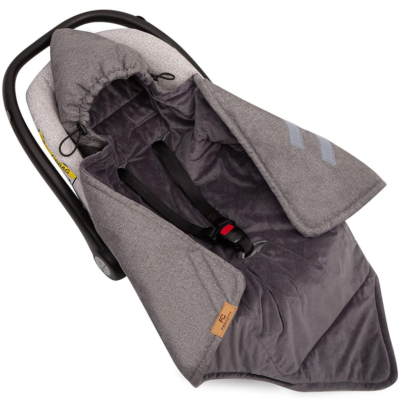 Baby Einschlagdecke zum Herbst Winter für Auto Kinderwagen Babyschale Neugeborene 0-9 Monate Masse 8