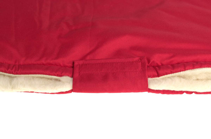 Kaarsgaren Handwärmer für Kinderwagen Rot, warmer Handmuff mit Merinowolle Innenfutter, Universalgrö