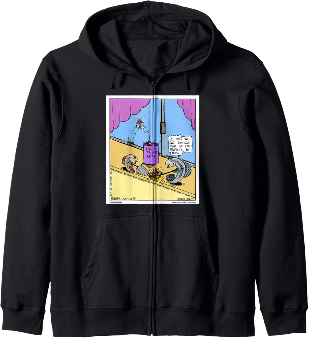 Lustiges Fisch-Fütterungs-Geschenk Kapuzenjacke