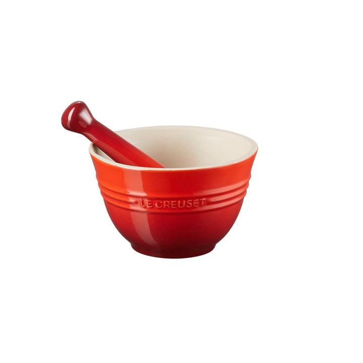 Le Creuset Mörser aus Steinzeug, 360 g, 300 ml, Kirschrot, 81209300600003, Kirschrot