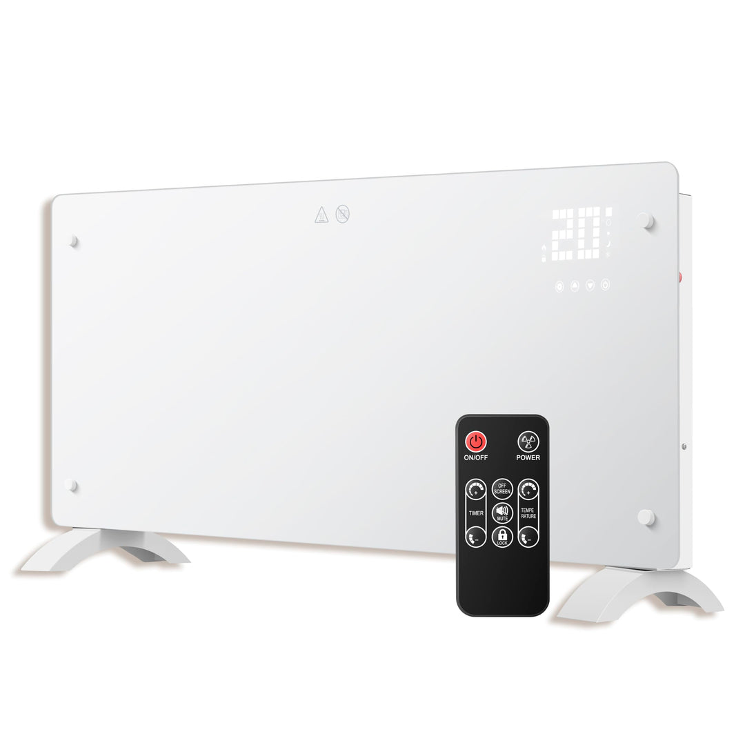 DONYER POWER 2500W Konvektor-Heizung, ultra-dünne Wandmontage oder freistehend, 24H Timer-Fernbedien