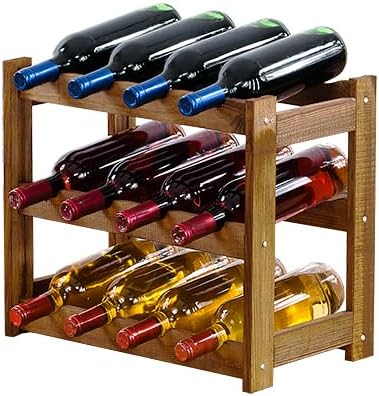PROREGAL Weinregal PINOTWINE | HxBxT 38x43x25cm | 12 Flaschen | Massives Kiefernholz | Braun geölt |