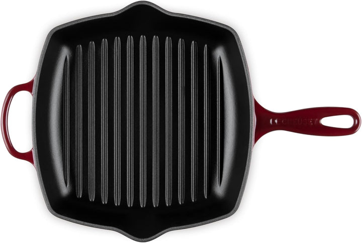 Le Creuset Signature Gusseisen-Grillpfanne, Quadratisch, 26 cm, Für alle Herdarten inkl; induktion g