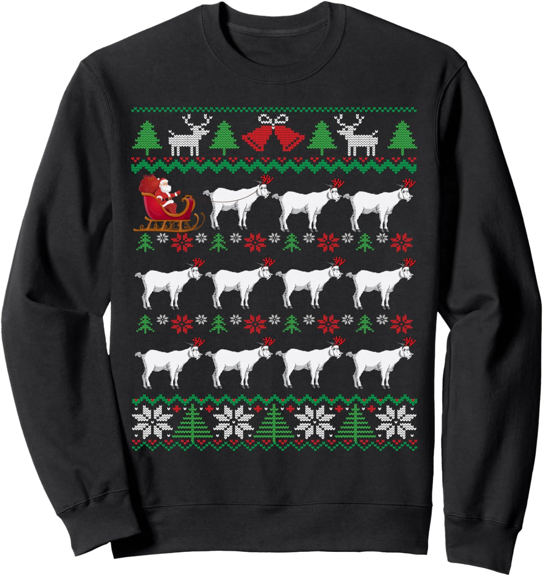 Ziegen ziehen den Weihnachtsmann | Ziegenfarm Weihnachten Sweatshirt