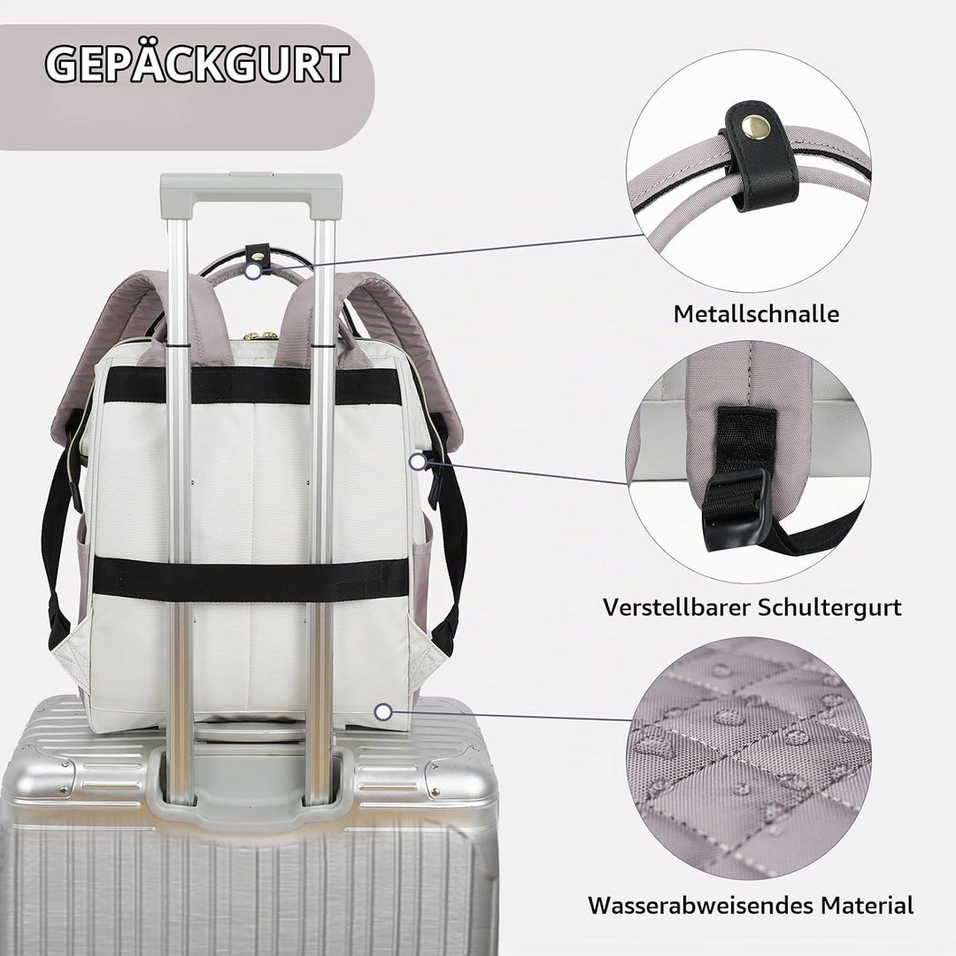 EMPSIGN 17-Zoll-Laptop-Rucksack für Damen, ideal für Arbeit, Reisen und Uni, geräumig, wasserabweise