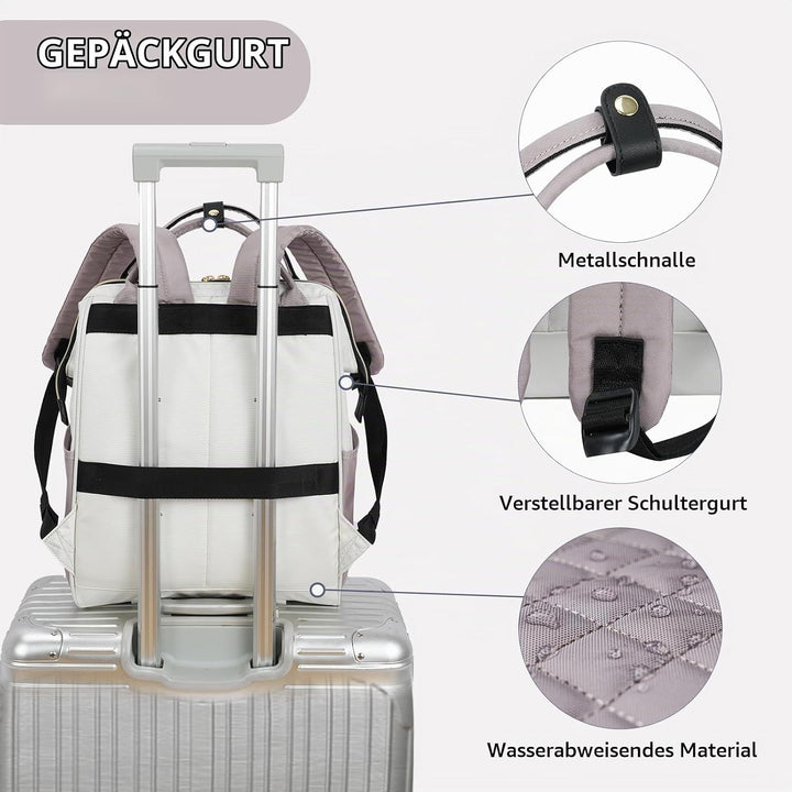 EMPSIGN 17-Zoll-Laptop-Rucksack für Damen, ideal für Arbeit, Reisen und Uni, geräumig, wasserabweise