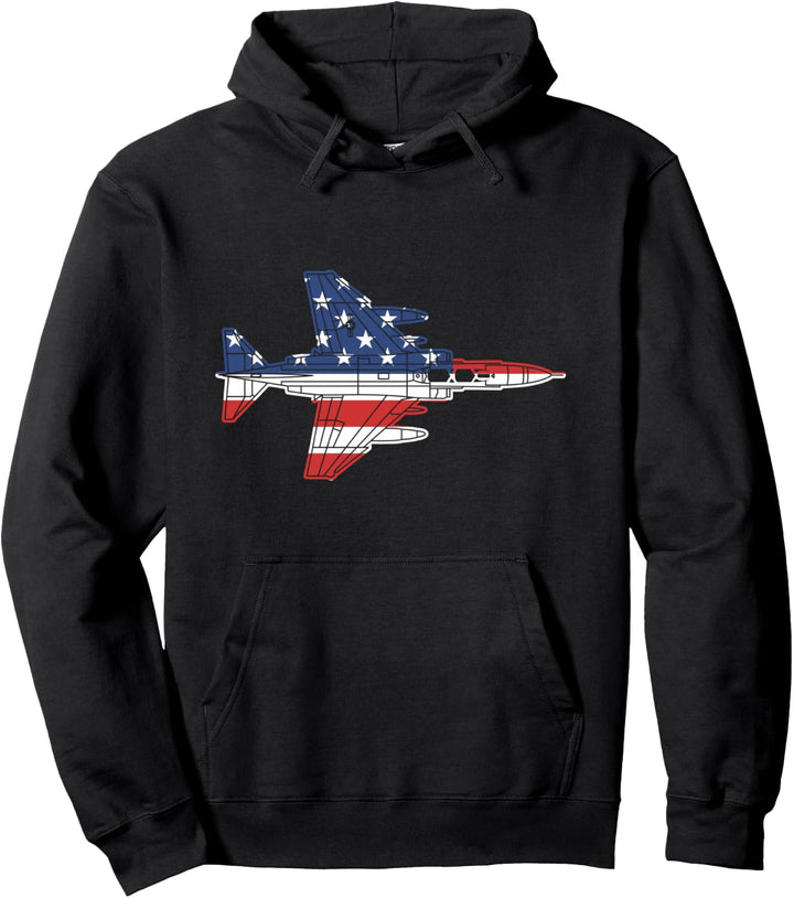 F-4 Phantom Fighter Jet Flugzeug Amerikanische Flagge F4 Pullover Hoodie