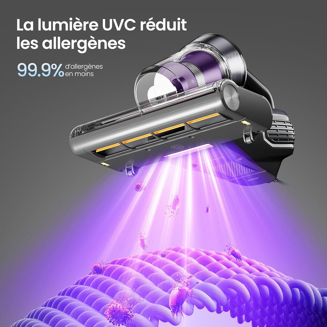Jimmy BX8 Milbensauger für Matratzen mit UV-Licht &amp; 65℃ Heissluft | Staubsensor, Negativ-Ionen-Funkt