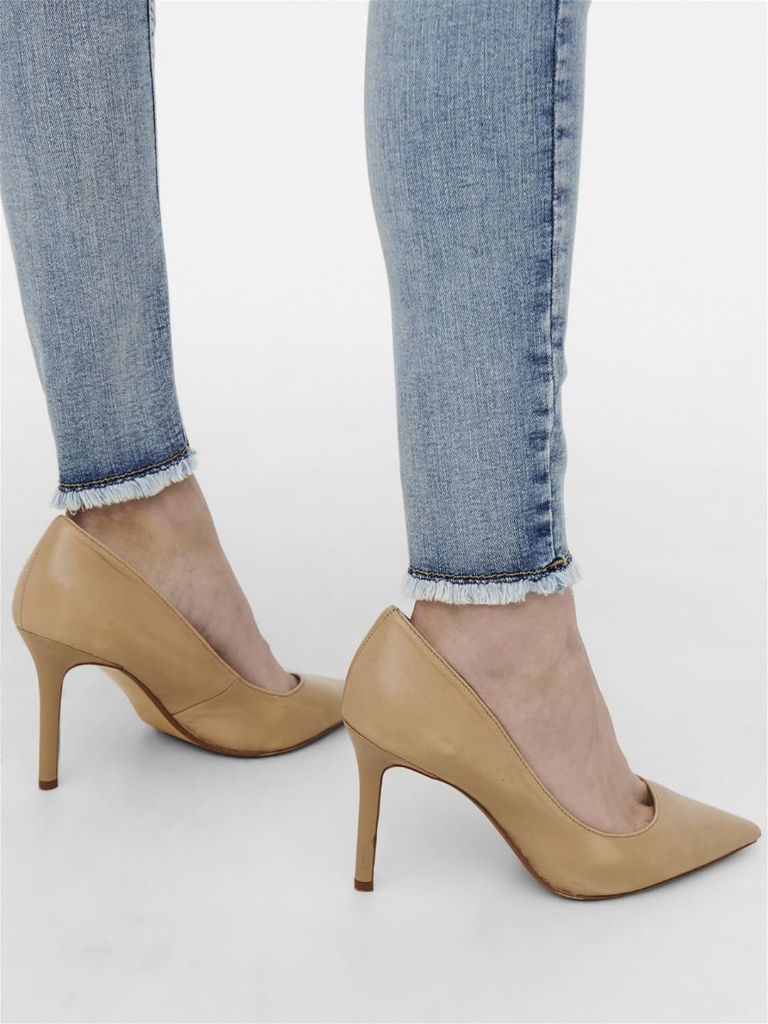 ONLY MATERNITY Damen Olmblush Mid Sk Raw Ankle DNM Jeanshose XL / 32L Light Blue Denim, XL / 32L Lig