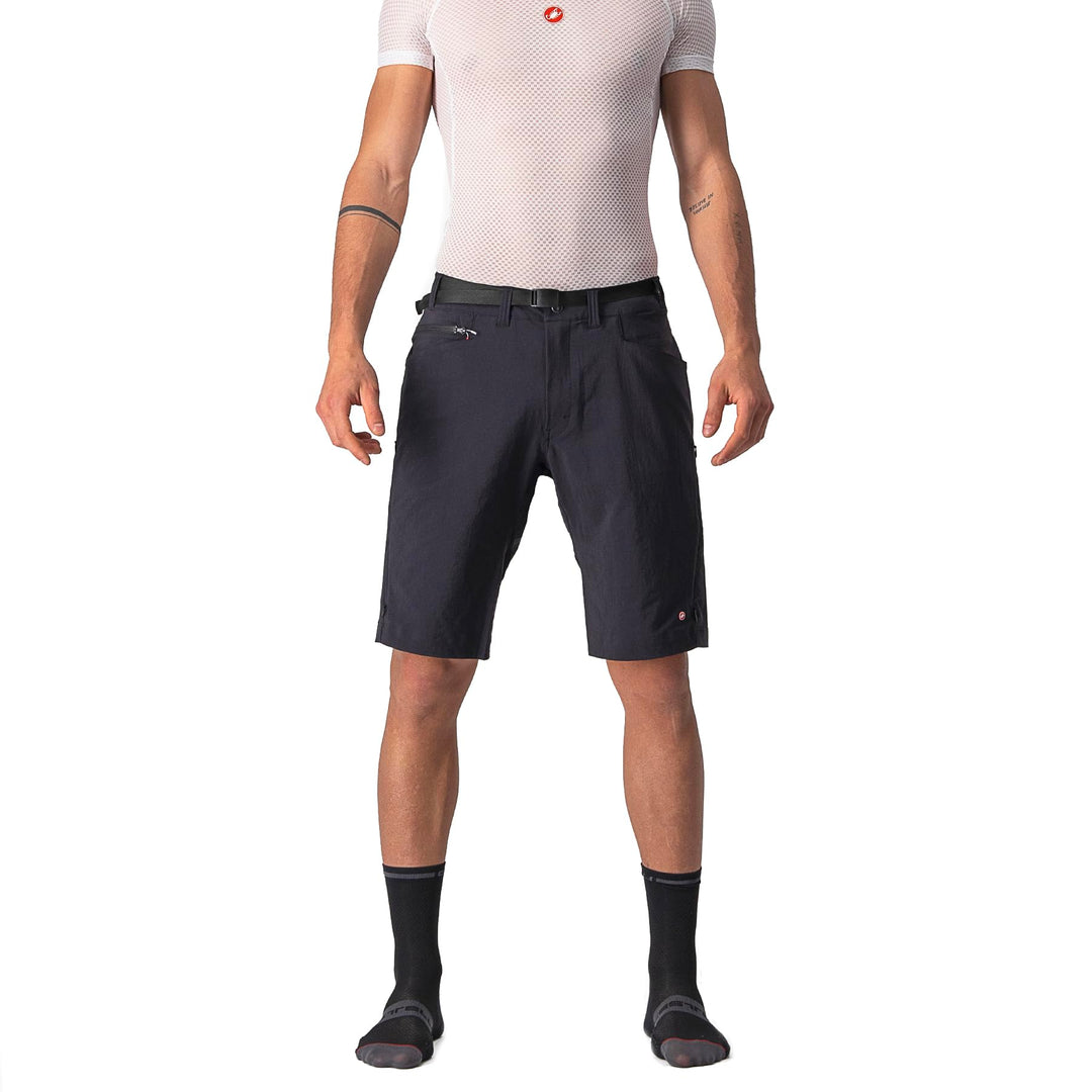 CASTELLI Herren Shorts Unlimited Trail Baggy Short M Schwarz-weiss, M Schwarz-weiss