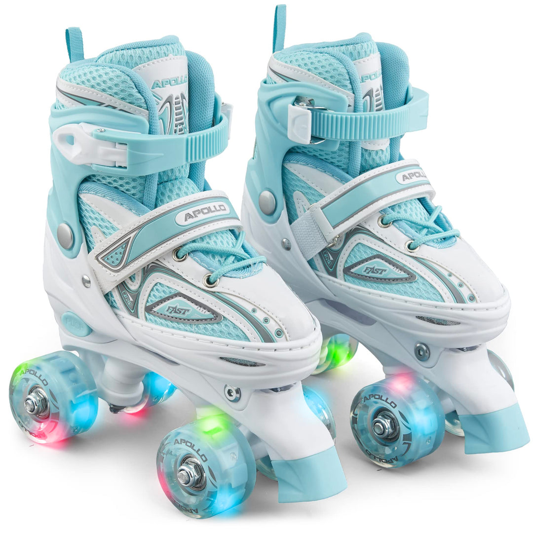 Apollo Super Quad X Pro | verstellbare Rollschuhe für Kinder | komfortable, grössenverstellbare LED