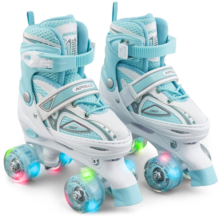 Apollo Super Quad X Pro | verstellbare Rollschuhe für Kinder | komfortable, grössenverstellbare LED