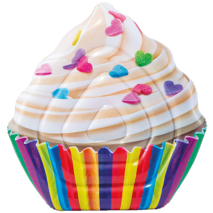 Intex 58770 Matratze mit Druck Realistische Cupcake, 142 x 135 cm