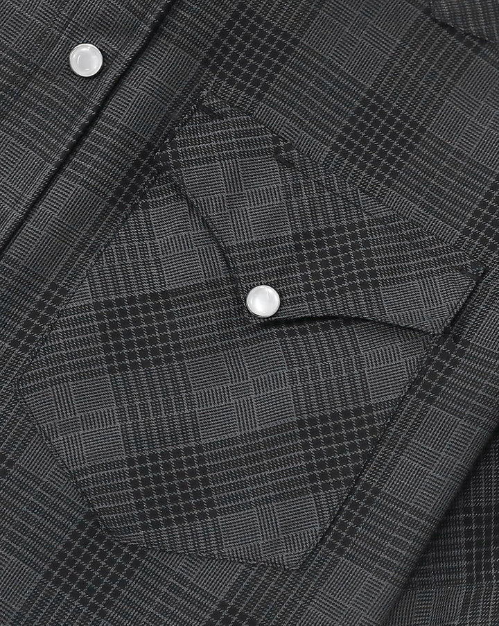 Dubinik® Bambusfaser Kurzarmhemd Herren Freizeithemden Für Herren Druckknöpfe Cowboy Vintage Western