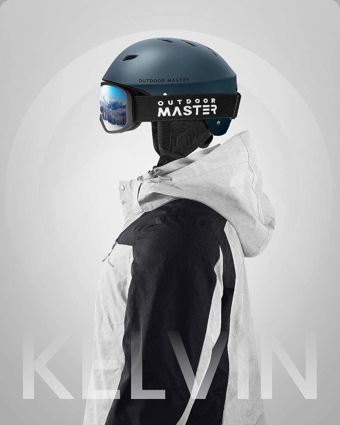 OutdoorMaster Kelvin Unisex Skihelm - Schneesporthelm für Skifahren/Snowboard mit Belüftungssystem,