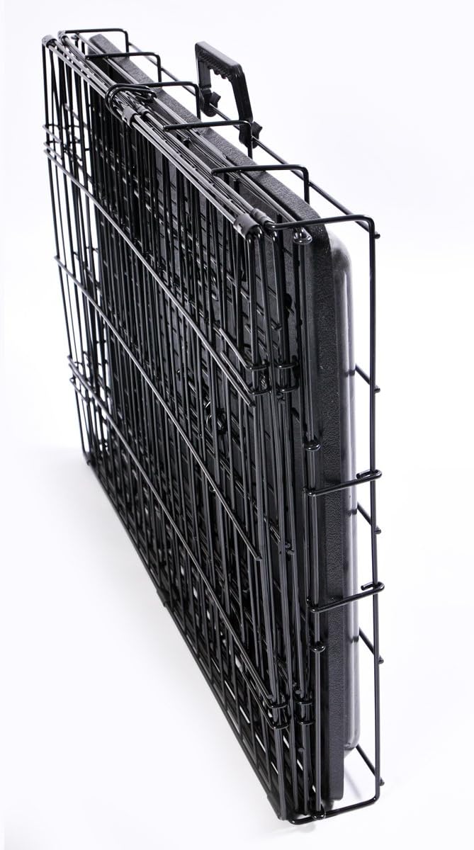 M&G Techno Hundekäfig faltbar, Grösse S, Abmessungen: 61 x 42 x 48,5 cm, Farbe schwarz, Transportbox