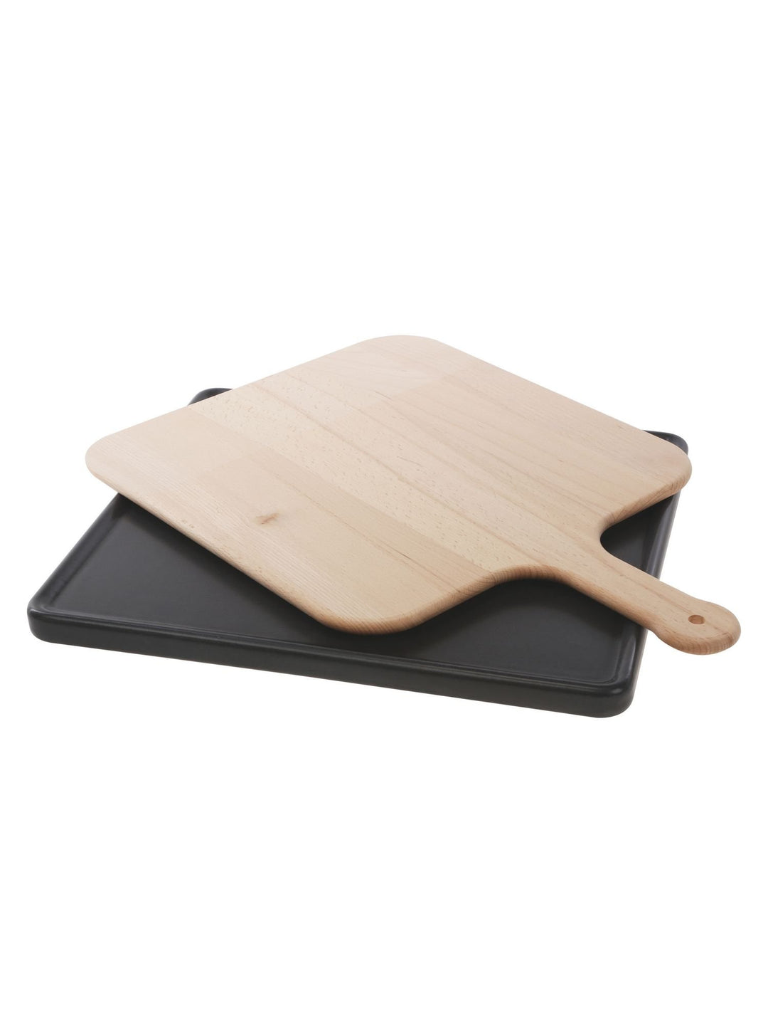 Neff Z1913X0 Backstein Brot Pizza Keramik Holzschieber Zubehör Masse: 360 x 375 mm, Schwarz Single,