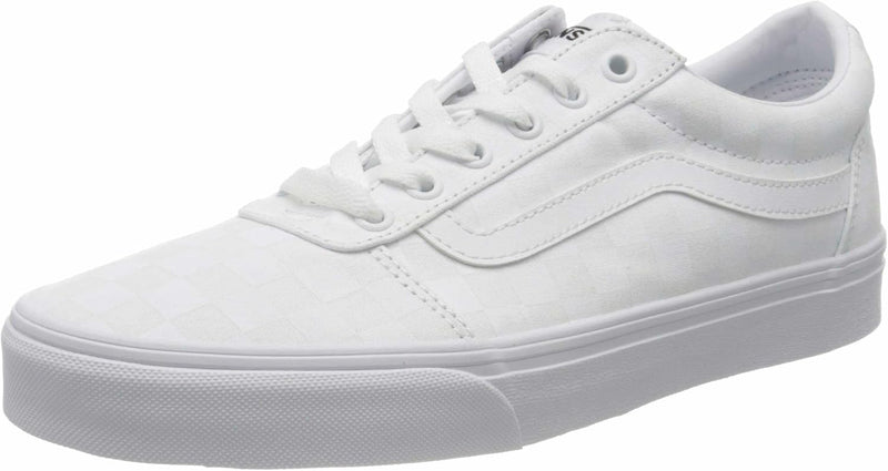 Vans Damen Ward Sneaker 36 EU Checkerboard White White, 36 EU Checkerboard White White