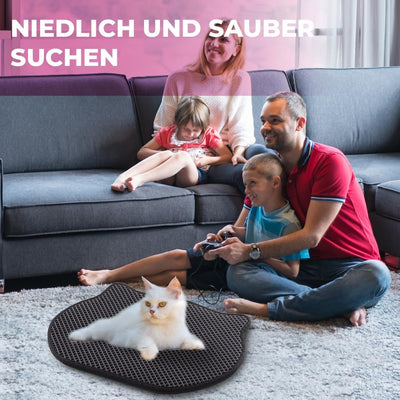 MaxxPet Katzenstreumatte - Sauberlaufmatte für Katzentoilette - Katzenstreuauffangmatte - Auslaufmat