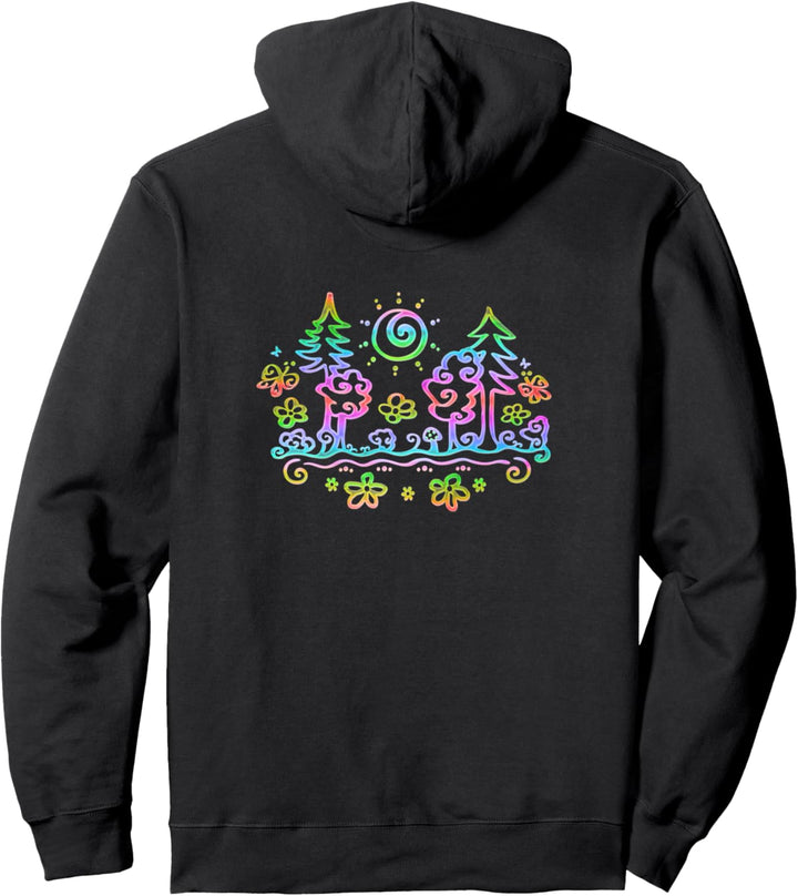 Wald, Natur, Wandern, Sommer, Festival, Blumen, Sonne, Glück Pullover Hoodie