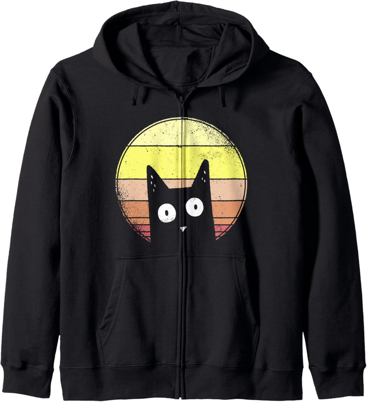 Retro Katzen Mieze Katze Katzenmama Katze Kapuzenjacke