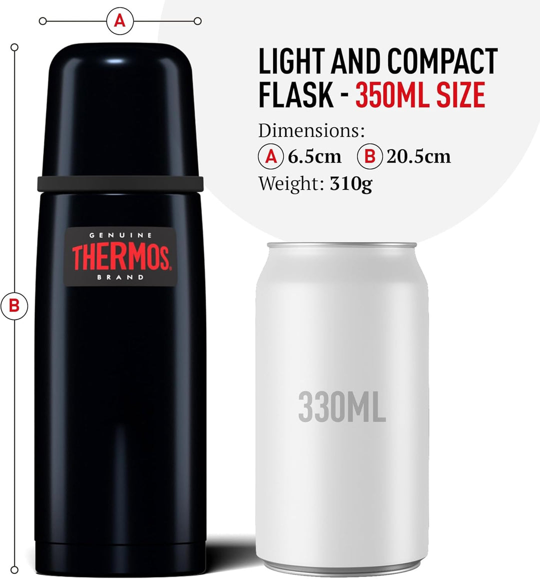 Thermos Light & Compact Flask, 350ml, Midnight Blue Blau Einzelbett, Blau Einzelbett