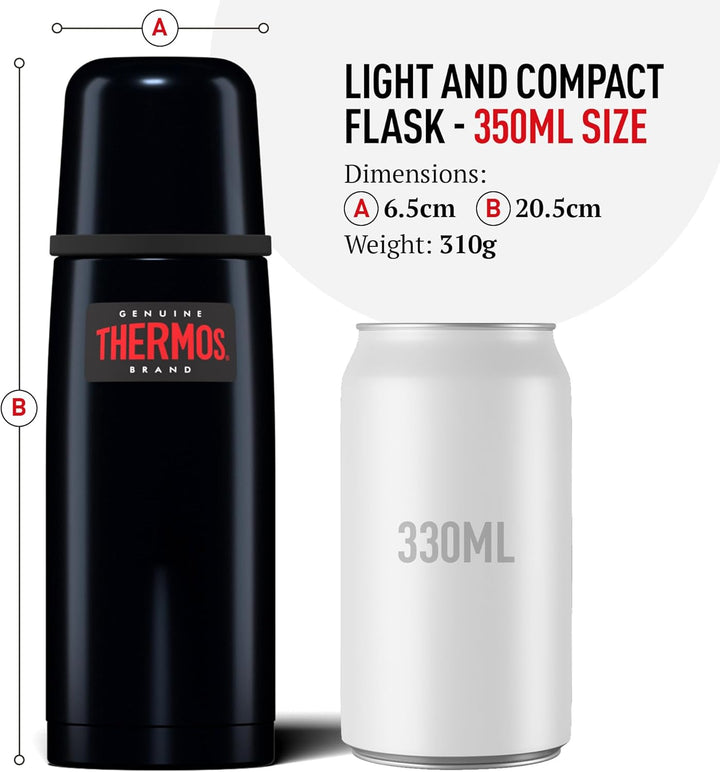 Thermos Light & Compact Flask, 350ml, Midnight Blue Blau Einzelbett, Blau Einzelbett