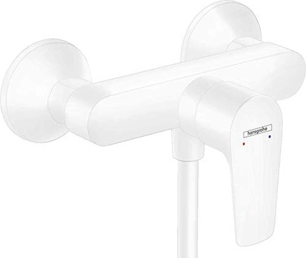 hansgrohe Duscharmatur Talis E (Aufputz Duschmischer, für 1 Funktion) Mattweiss Mattweiss Dusche, Ma