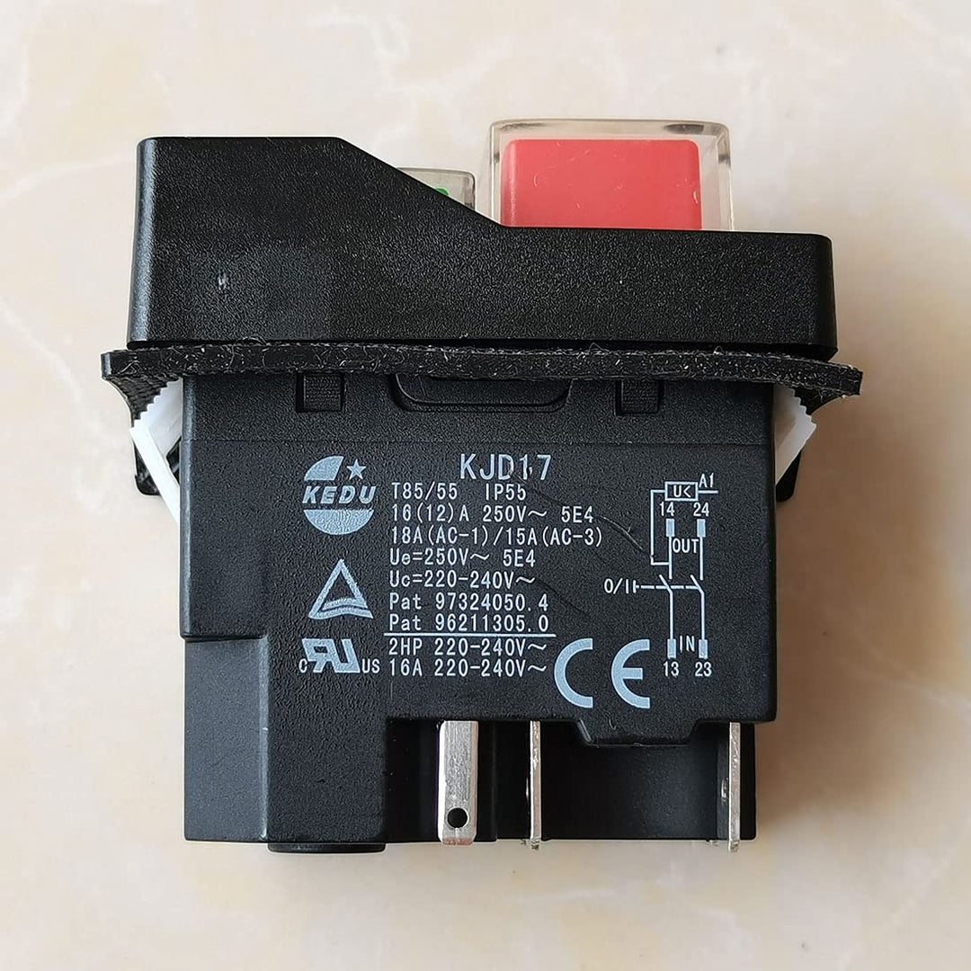 KEDU Wasserdichte elektromagnetische Drucktastenschalter für Industriewerkzeuge und Elektrowerkzeuge