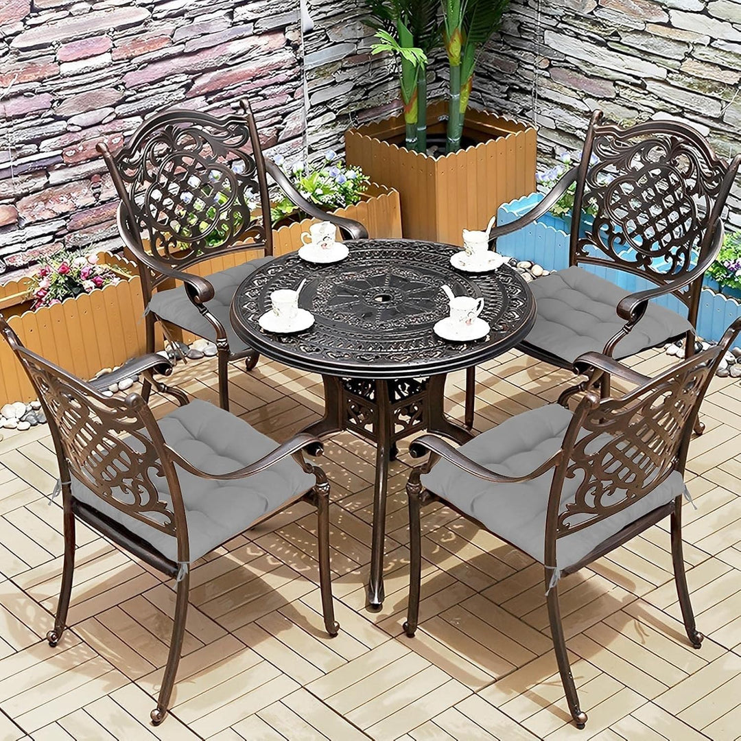 Trintion 8er Set Sitzkissen mit Bindebändern – Bequeme 40x40 cm Stuhlauflage Gartenstuhl, Esszimmers