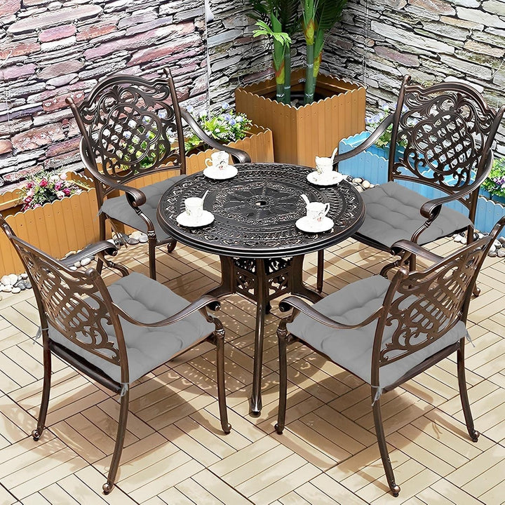 Trintion 8er Set Sitzkissen mit Bindebändern – Bequeme 40x40 cm Stuhlauflage Gartenstuhl, Esszimmers