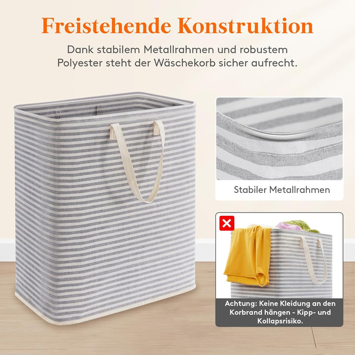 Lifewit 100L Wäschekorb Gross Wäschesammler Faltbar Wäschebox Wasserdicht Wäschesortierer Aufbewahru