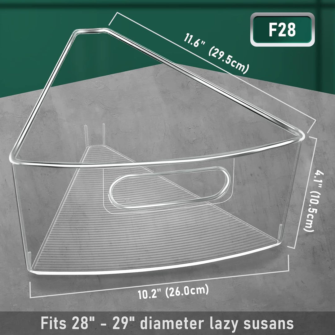 JEISSLIA Lazy Susan Schrank-Organizer-Behälter für 66 cm / 71,1 cm / 81,3 cm Durchmesser Ecken, Lazy
