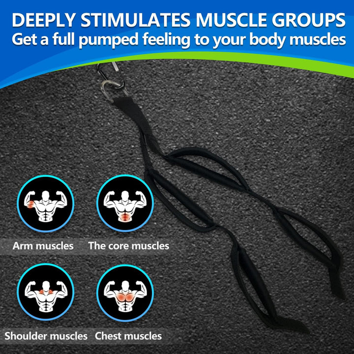 Topfinder Trizepsseil Extra Langes Zugseil, Latzug Seil Bizeps Tricep Rope Fitness Zubehör Krafttrai