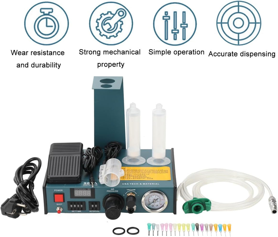 ECUTEE Auto Klebstoffspender 220V Digital Display Auto Glue Dispenser Solder Paste Liquid Dropper Co