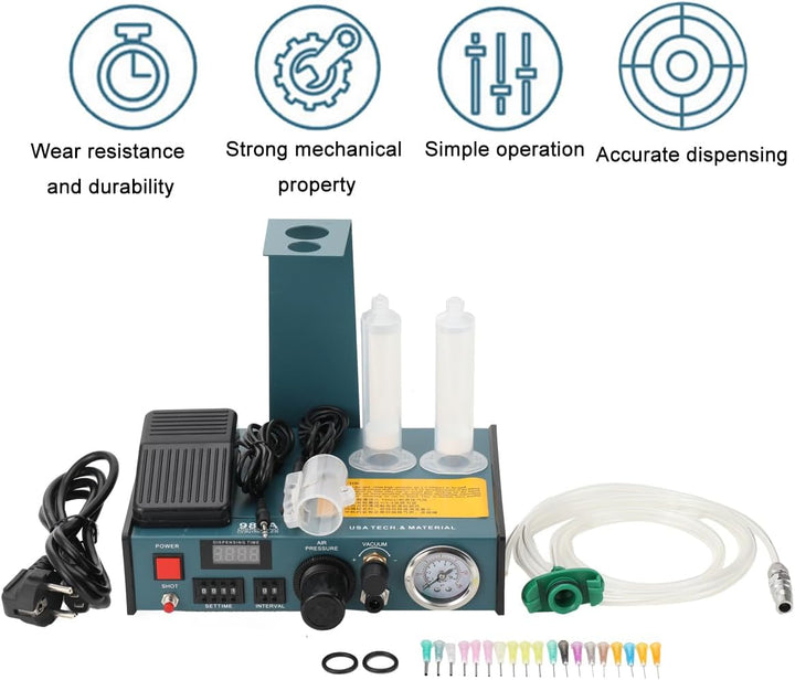 ECUTEE Auto Klebstoffspender 220V Digital Display Auto Glue Dispenser Solder Paste Liquid Dropper Co