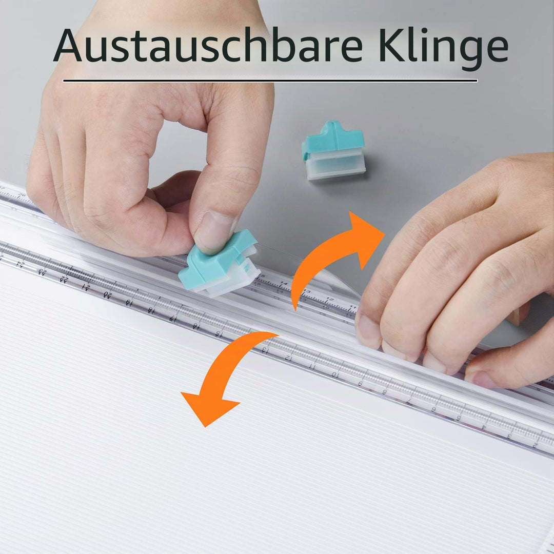 Ecraft Papierschneidebrett: 30,5 x 30,5 cm Bastelpapierschneider, zusammenklappbar und Punktzahl für