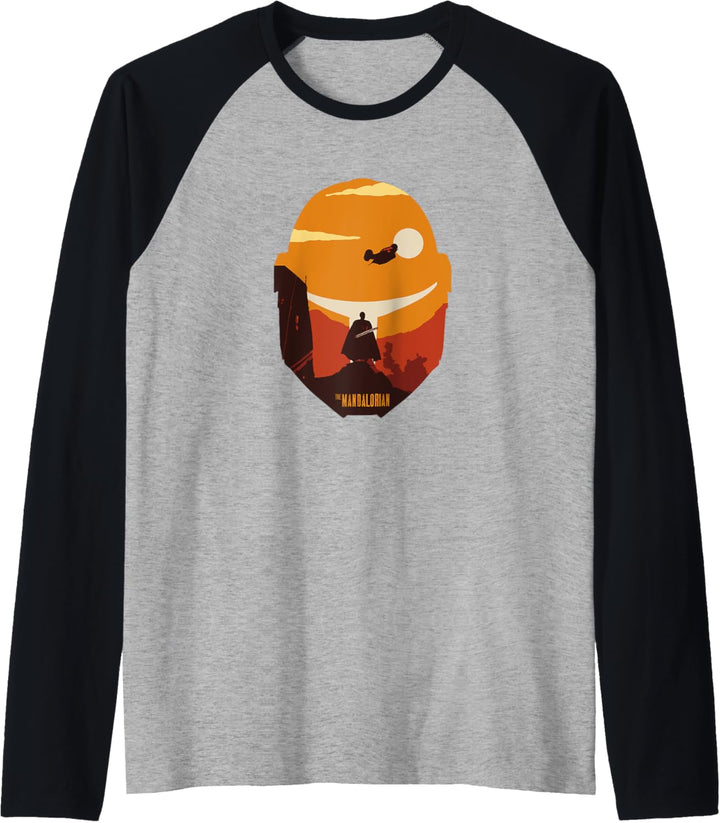 Star Wars The Mandalorian Moff Gideon Sunset Helmet Fill Raglan