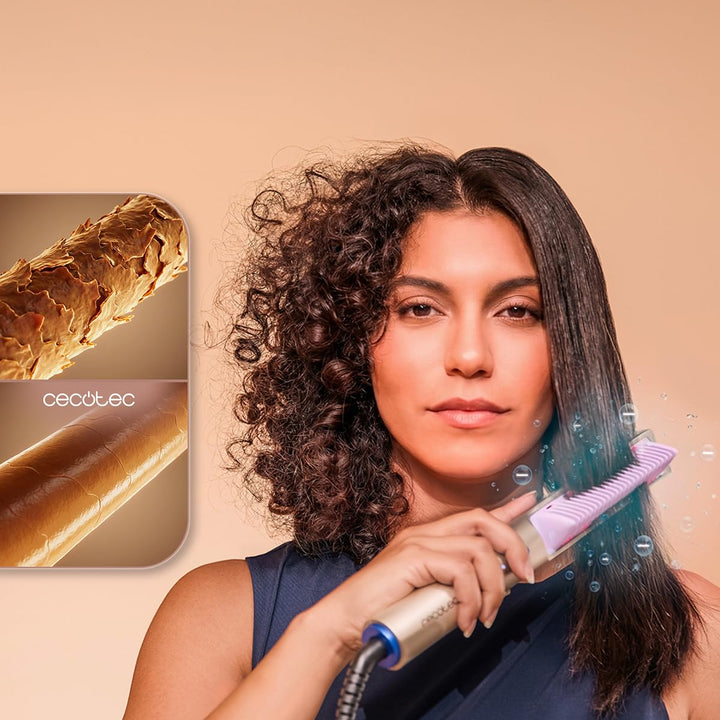 Cecotec Haarglätter Bürste InstantCare Lisse iSphere, Infrarot- und Ionen-Technologie, 3 Temperature