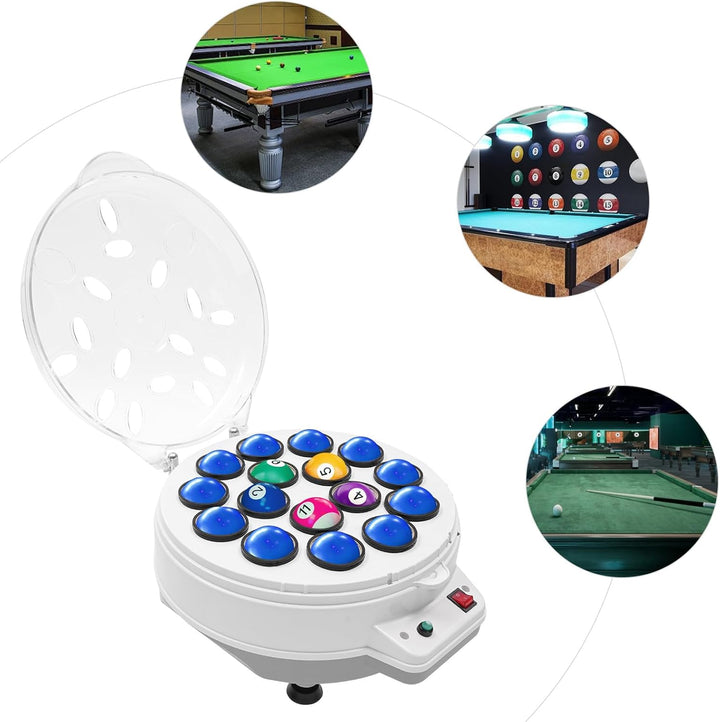 Poolball-Polierreinigungsmaschine, Billard Ball Reiniger Maschine Pool 16 Bälle automatisches Billar
