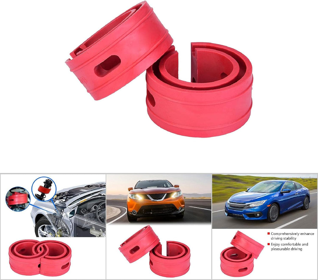 Automotive Spring Buffer Kleber, 2PCS Red Car Shock Absorber Buffer Spring Bumper Cushion Typ D für
