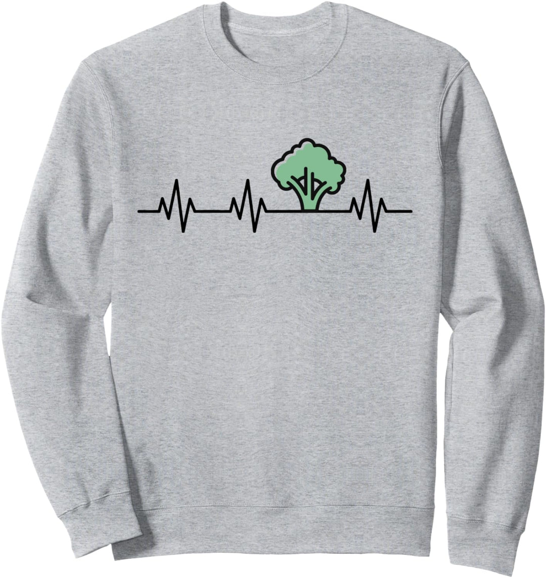 Broccoli Vegan Heartbeat Süsses veganes Weihnachtsgeschenk Sweatshirt