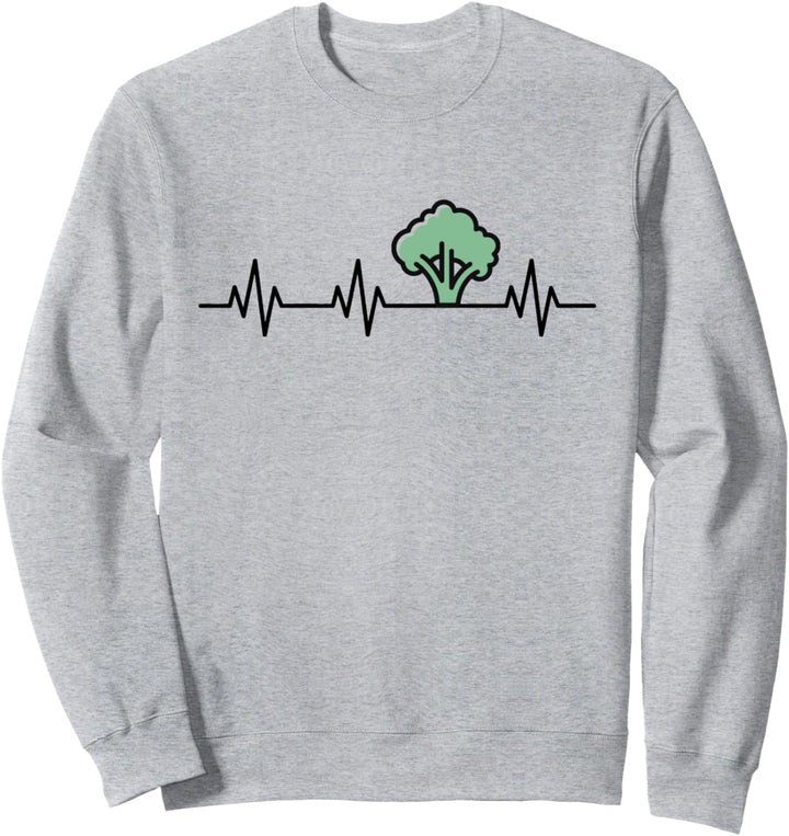 Broccoli Vegan Heartbeat Süsses veganes Weihnachtsgeschenk Sweatshirt