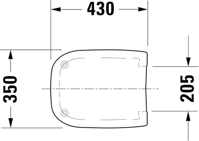 Duravit WC-Sitz D-Code, Toilettendeckel aus Urea-Duroplast, Klodeckel mit Edelstahl Scharnieren, Wei