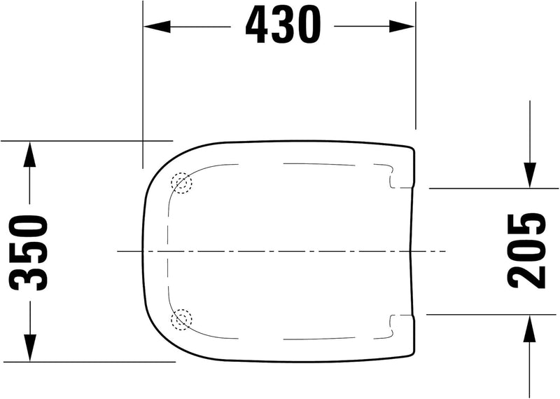 Duravit WC-Sitz D-Code, Toilettendeckel aus Urea-Duroplast, Klodeckel mit Edelstahl Scharnieren, Wei