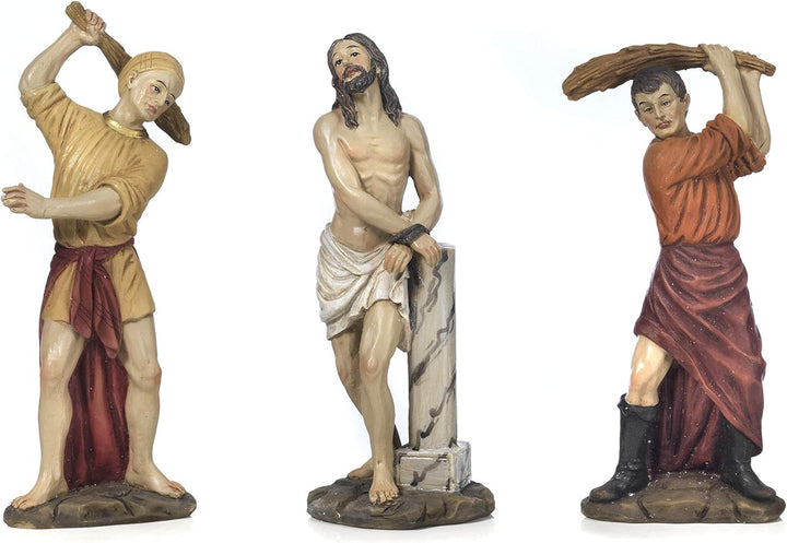 Paben Articoli Religiosi Weihnachtskrippe Ostern Set Jesus 3-teilig 14 cm aus Kunstharz