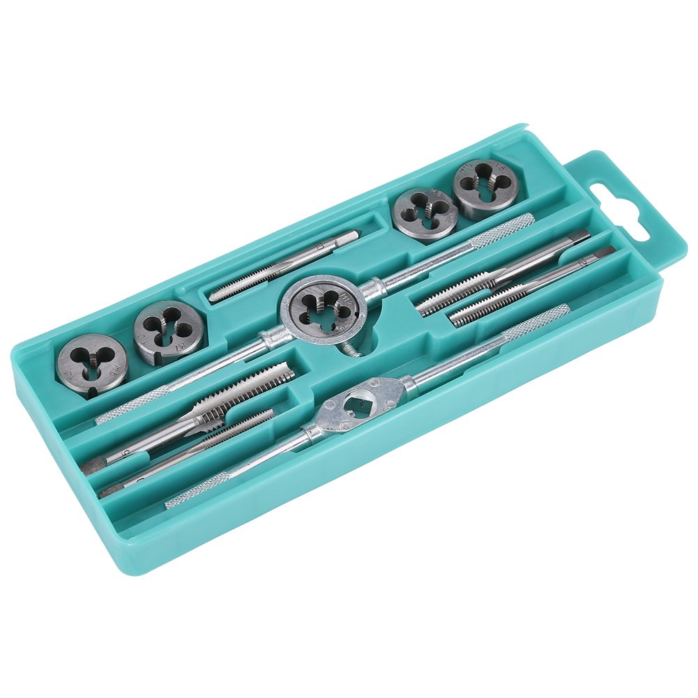 Gewindeschneider Gewindebohrer Set Schraubenschlüssel M6 M7 M8 M10 M12 Matrizen Handwerkzeugsatz für